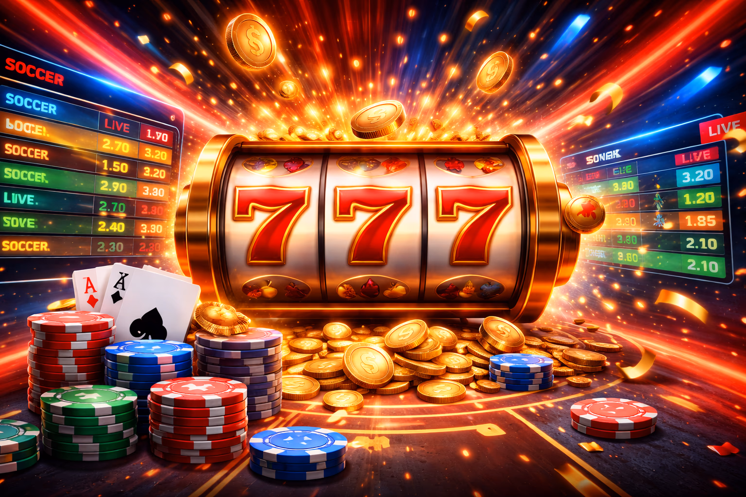 A happy online player celebrating after getting started on RakeBet with casino and betting options visible on screen.